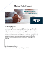 Understanding Mortgage Closing Documents Articles