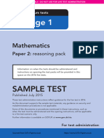 ks1 Mathematics 2016 Sample Paper 2 Administration Guide