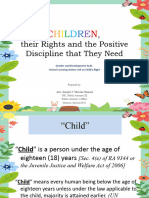 CHILDREN's Right and Positive Discipline