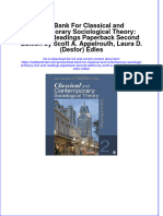 Full Download PDF of Test Bank For Classical and Contemporary Sociological Theory: Text and Readings Paperback Second Edition by Scott A. Appelrouth, Laura D. (Desfor) Edles All Chapter