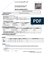 Formulaire Candidature Ofppt f1 Externe