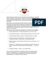 PDF Receita, Passo A Passo, Ingredientes e Fornecedores