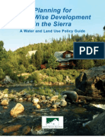 California Planning For Water-Wise Development in The Sierra