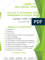 Course Title: Sustainable Coastal Tourism