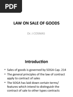 Law On Sales of Goods