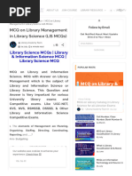 MCQ On Library Management in Library Science (LIS MCQS)