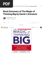 Book Summary of The Magic of Thinking Big by David J. Schwartz - by Sam MacDonald - Medium