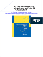 Full Download PDF of Solutions Manual To Accompany Stochastic Calculus For Finance I 9780387249681 All Chapter