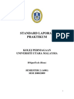 Standard Laporan Praktikum: Kolej Perniagaan Universiti Utara Malaysia