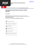 Managing The Well-Being of Temporary Skilled Migrants