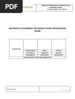 Method of Statement For Basalt Stone Installation