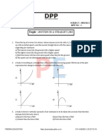 Motion in 1D DPP 1 Min