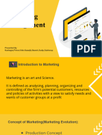 Introduction To Marketing Management