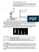 Procedimento Prático Bico de Bunsen e Teste de Chama