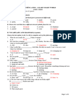 Tiếng Anh 8 ISW - Unit 1 Test - Key