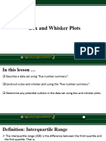 Box and Whisker Plots