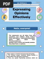 English 8 Q2-Module 2 - Expressiong Opinions