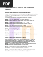 Logical Reasoning Questions With Answers