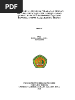 Analisis Kualitas Jasa Pelayanan Dengan Metode Service Quality (Servqual) Dan Quality Function Deployment (QFD) Di Bengkel Motor Radja Racing Bekasi