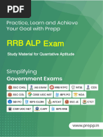 RRB Alp Xam: Study Material For Quantative Aptitude