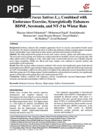 Saffron (Crocus Sativus L.), Combined With Endurance Exercise, Synergistically Enhances BDNF, Serotonin, and NT-3 in Wistar Rats