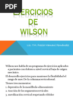 Ejercicios de Wilson