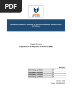 Documento de Especificacion de Requisitos UPTAMCA