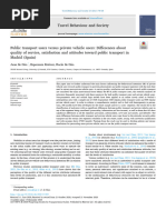 Public Transport Users Versus Private Vehicle Users Differences About