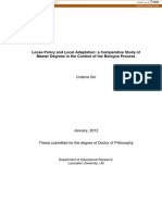 Loose Policy and Local Adaptation: A Comparative Study of Master Degrees in The Context of The Bologna Process