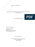 The Impact of Foreign Direct Investment For Economic Growth: A Case Study in Sri Lanka