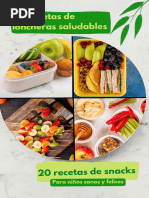 30 Recetas de Loncheras Saludables y 20 Recetas de Snacks para Niños Sanos y Felices