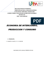 Economia de Intercambio, Produccion y Consumo