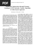 Bandwidth Optimization Through Dynamic Routing in ATM Networks: Genetic Algorithm & Tabu Search Approach