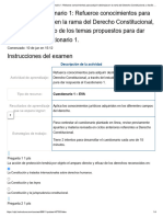 Cuestionario 1 - Refuerce Conocimientos Del Derecho Constitucional 1