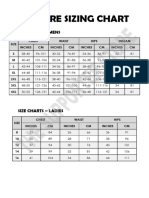 Castore Sizing Charts