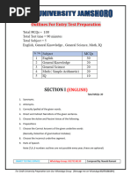 Outline Sindh Uni Preparation