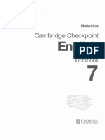 Cambridge Checkpoint English Workbook 7 (Answers - 2022 Version)