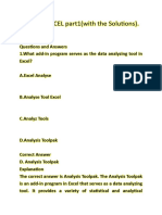 MCQ For EXCEL Part1