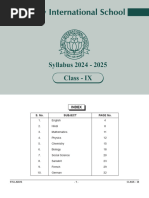 Class IX Syllabus Booklet 2024-25 For Soft