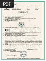 Certificate ISET SCBA 6L IISETC.000720190304