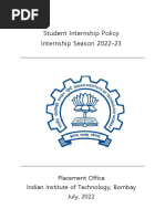 Internship Policy 2022 23