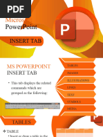 3.3 Microsoft Excel Insert Tab