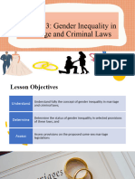 Lesson 23 Gender Inequality in Marriage and Criminal Law JFTABUSAO