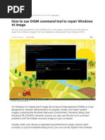 How To Use DISM Command Tool To Repair Windows 10 Image