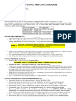 Costs of Capital and Capital Structure