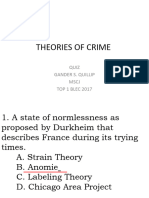 QA Theories of Crime 50 Items Ans 1