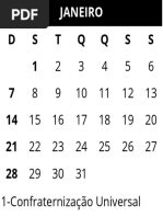 Calendario 2024 Preto 5x5