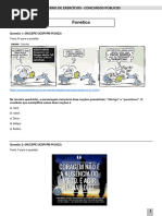 FONETICA Questões para Responder.