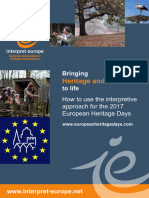 Bringing Heritage and Nature To Life Interpret Europe Recommendations European Heritage Days 2017