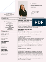 Pink Modern Professional CV Resume